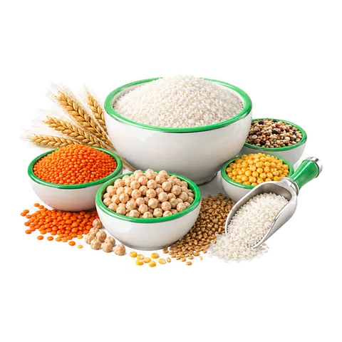الأرز والحبوب والبقوليات